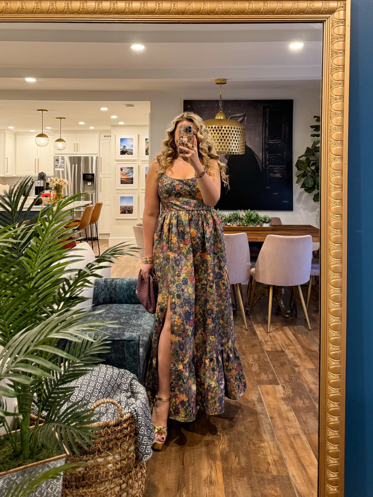 Fall wedding guest dress, formal dress, metallic dress, Anthropologie dress, wearing a large it’s a little big on top 

#LTKMidsize #LTKWedding #LTKHoliday