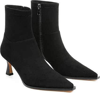 Goiphrri Women's Ankle Boots - Stiletto High Heel, Pointed Toe, Short, Side Zipper, Dress Boots -... | Amazon (US)