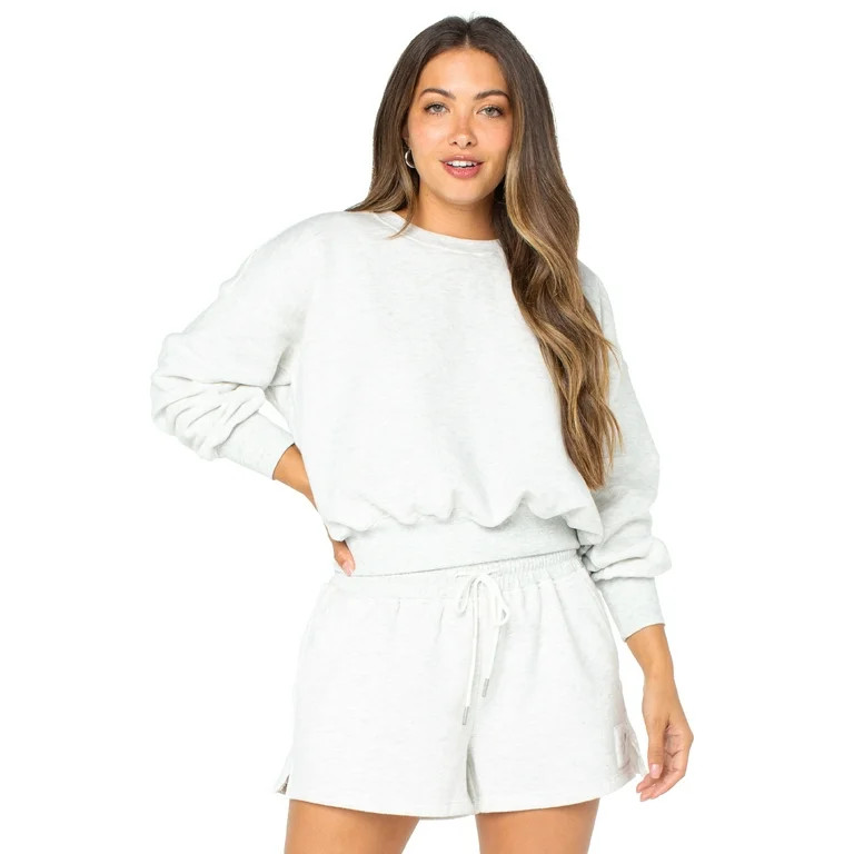 Celebrity Pink Womens Oversized Boyfriend Sweatshirt | Walmart (US)