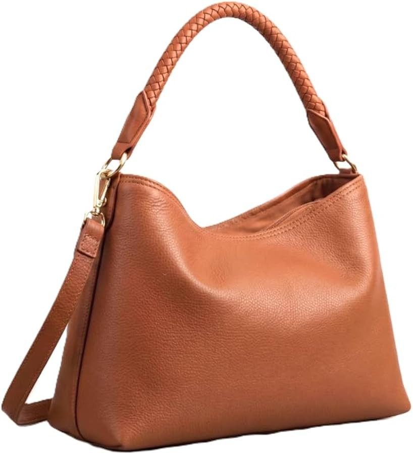 Brown Genuine Leather Hobo Bag for Women | Amazon (US)