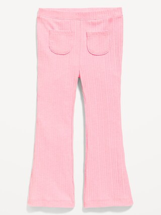 Rib-Knit Pocket Flared Pants for Toddler Girls | Old Navy (US)
