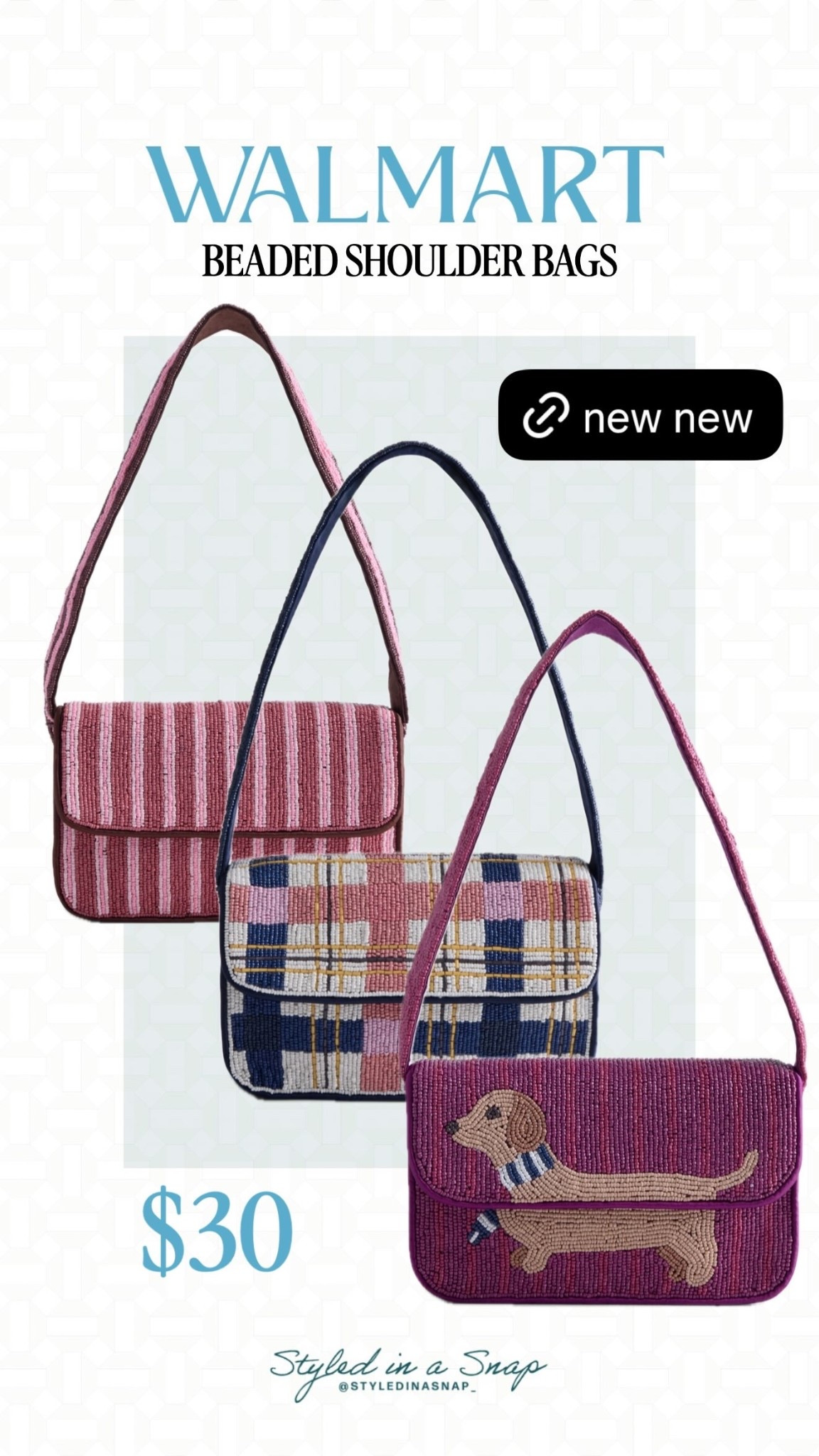 $30 BEADED SHOULDER BAGS