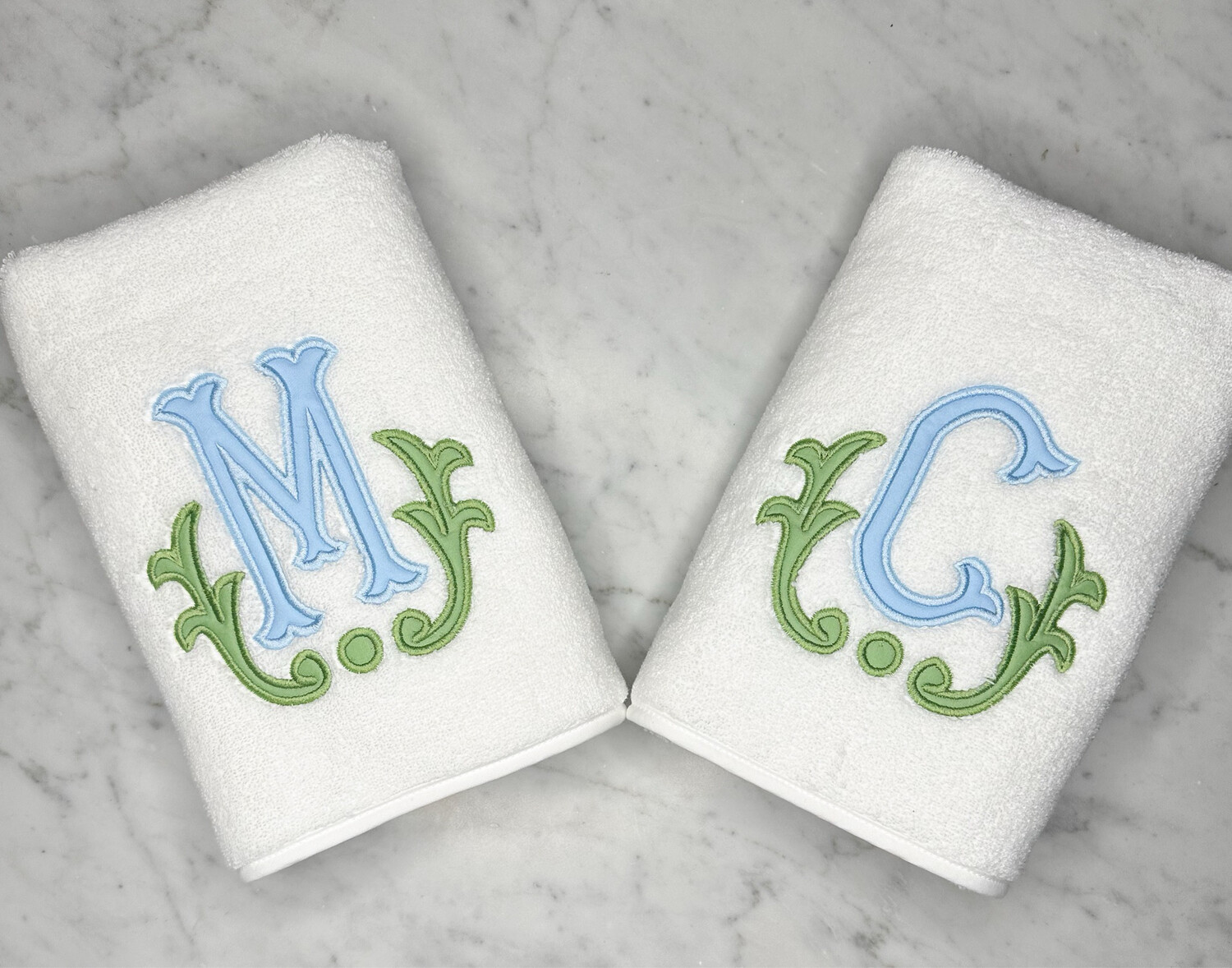 Woodhouse appliqué Border With  Fishtail Appliqué  Letter | Edelweiss Embroidery