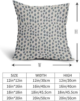 Dusty Blue Cream Pillow Covers 18x18 Set of 2 Boho Design Polka Dot Throw Pillows Modern Brush St... | Amazon (US)
