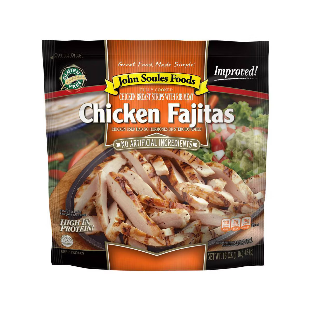 John Soules Foods Fully Cooked Chicken Fajitas - Frozen - 16oz | Target