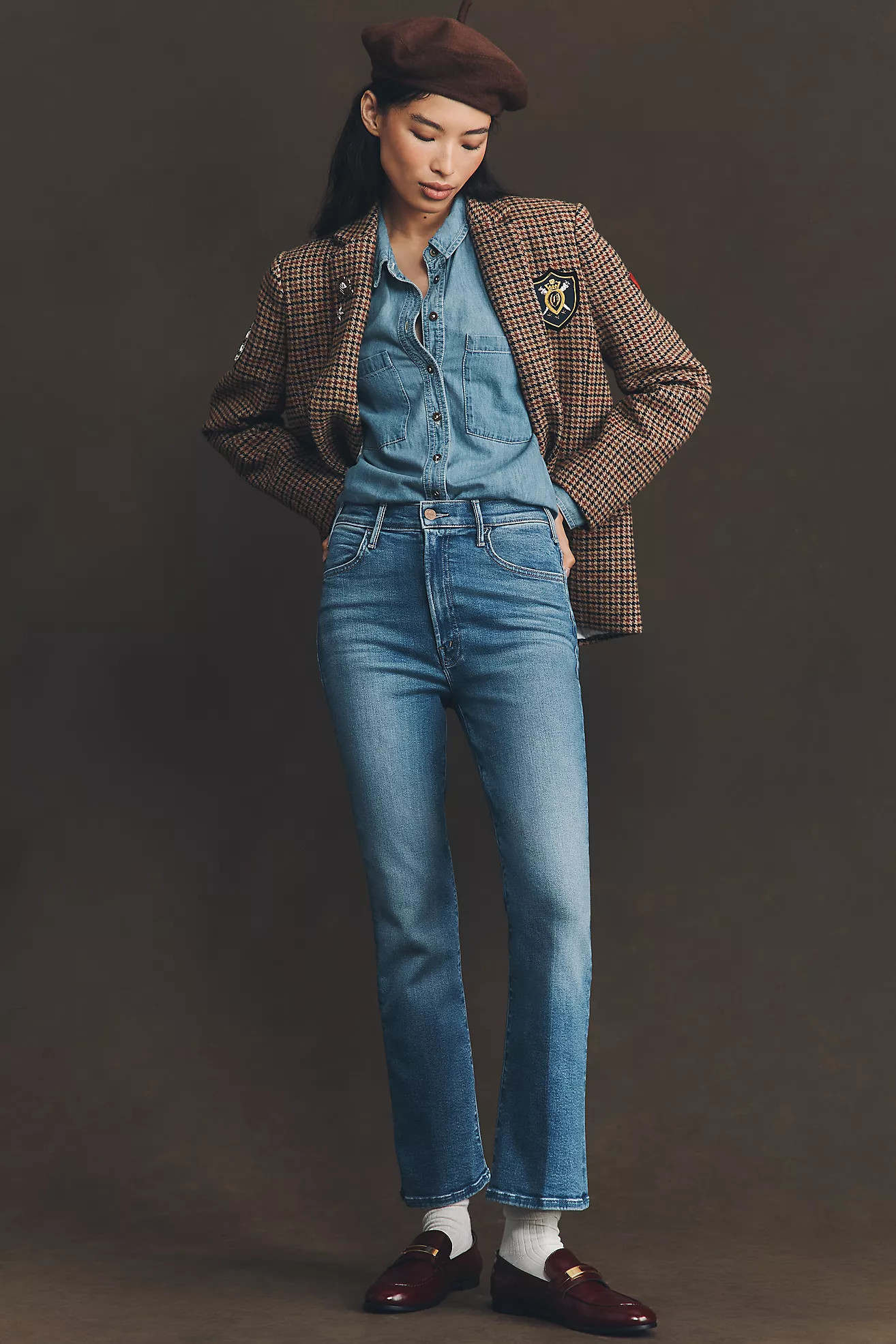 MOTHER The Hustler Mid-Rise Ankle Jeans | Anthropologie (US)