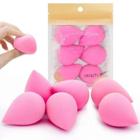 6 Pcs Makeup Blender SSF20 Sponges Set - Soft Beauty Sponge Blending Blender for Foundation, Cream and Powder (Light-Pink) | Walmart (US)