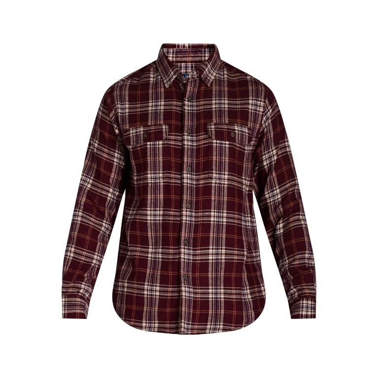 George Men's and Big Men's Flannel Shirt with Long Sleeves, Sizes XS-3XLT | Walmart (US)