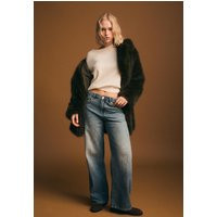 Stradivarius Normal geschnittener Kunstfellmantel 0-525 XL | Stradivarius DE