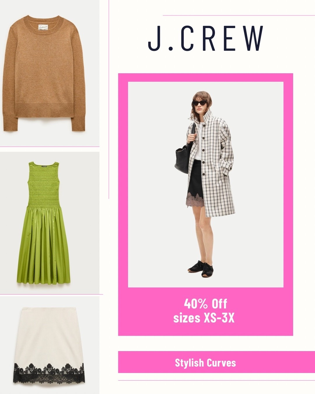 From cashmere sweaters to cotton dresses, & lace trim skirts. All  40% off for Labor Day  #fallfashion #laborday

#LTKPlusSize #LTKMidsize #LTKOver40