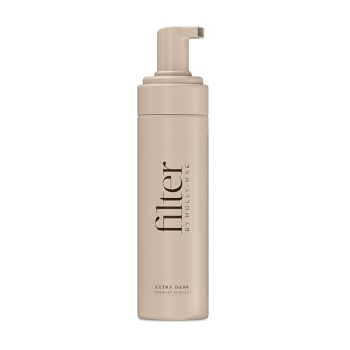 Filter by Molly-Mae Tanning Mousse | Extra Dark Shade | Streak Free Self Tan Foam | Deep Colour, Fast Developing, Skin Friendly and Moisturising Tanner with Easy Application | Cruelty Free | 200ml | Amazon (UK)
