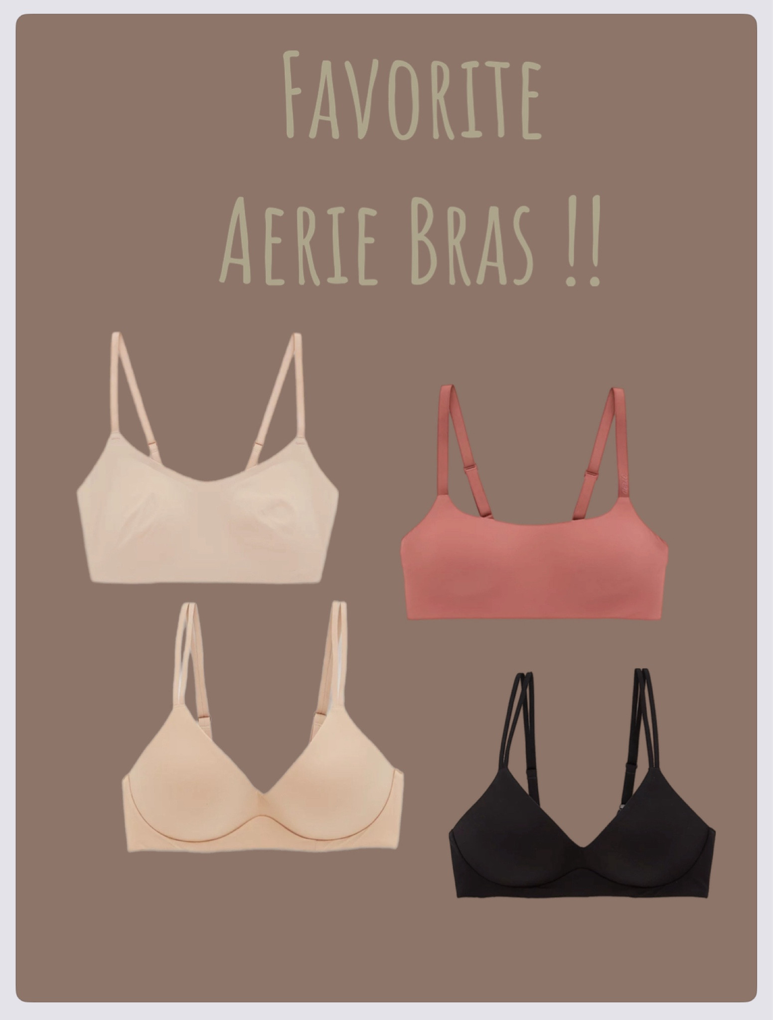 Favorite AERIE bras 🫶🏼 perfect for everyday wear and comes in so many sizing options from petite girlies to plus sized girlies 👏🏼💕 

Wearing these under my scrubs this fall they’re my go to for anyday! 

#LTKSaleAlert #LTKBacktoSchool #LTKPlusSize