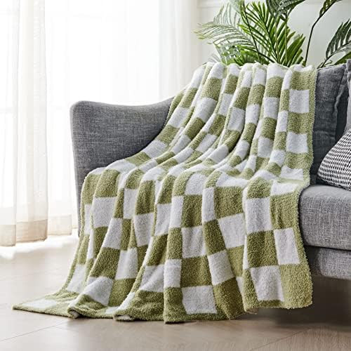 BRICHOEE Throw Blankets Checkered Reversible Microfiber Blankets, Super Soft Warm Cozy Fluffy Bla... | Amazon (US)