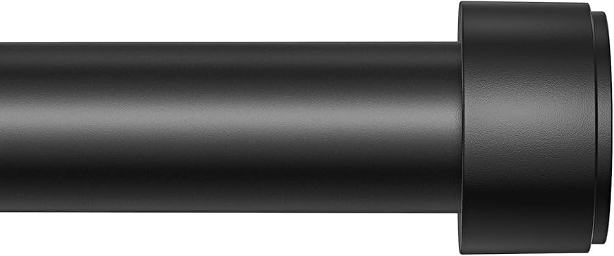 Curtain Rods for Windows 32-120 Inch, 1 Inch Adjustable Black Curtain Rod Set with Brackets, Easy... | Amazon (US)