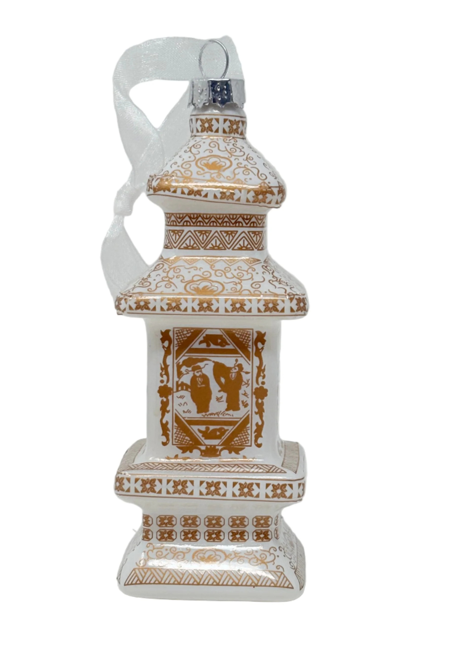 Gold & White Figurine Pagoda Ornament | The Enchanted Home