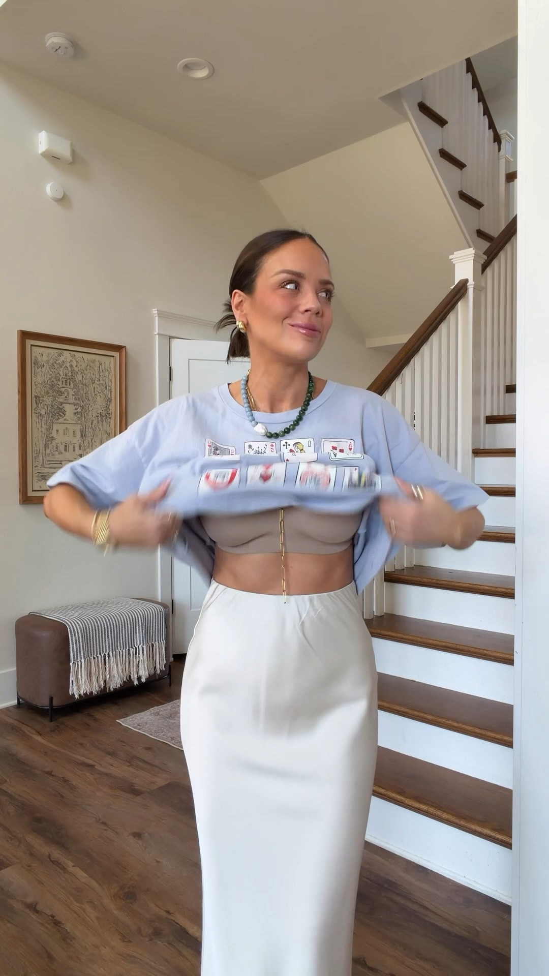 Easiest styling hack for your spring outfits!! In L tee use code KRISTINA15 & xs skirt!

#LTKootd #LTKSpringSale #LTKSaleAlert