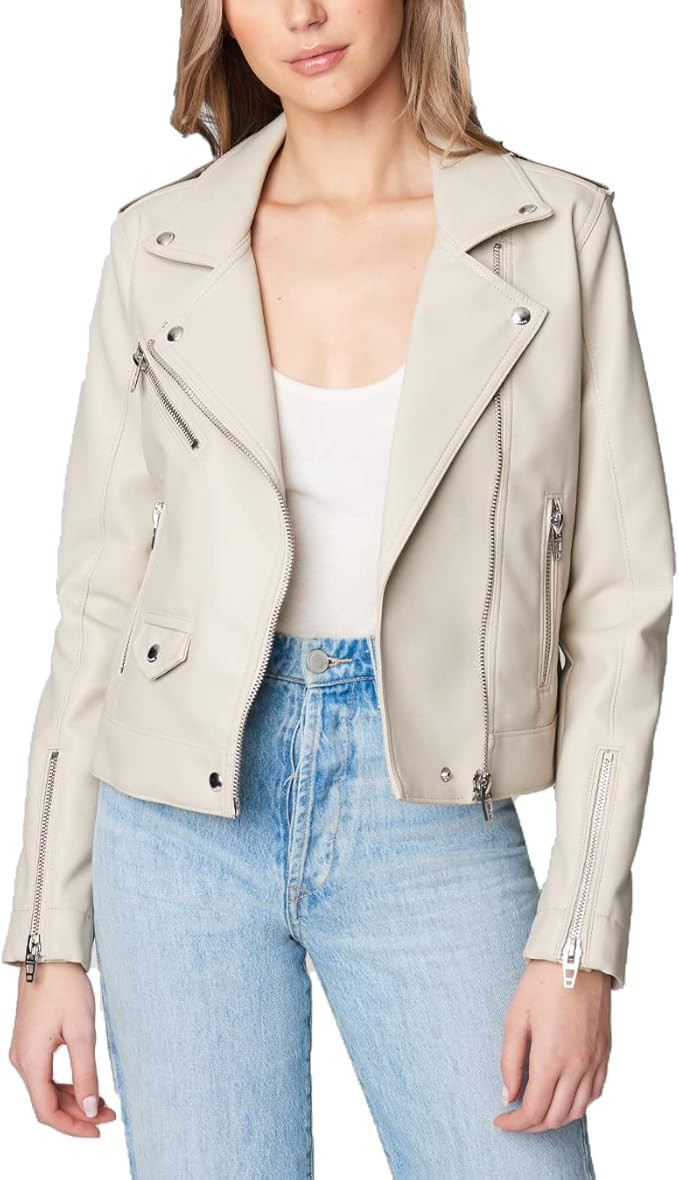 [BLANKNYC] womens Jacket, & Luxury Clothing Vegan Leather Moto Jacket Comfortable Casual Coat, Fo... | Amazon (US)