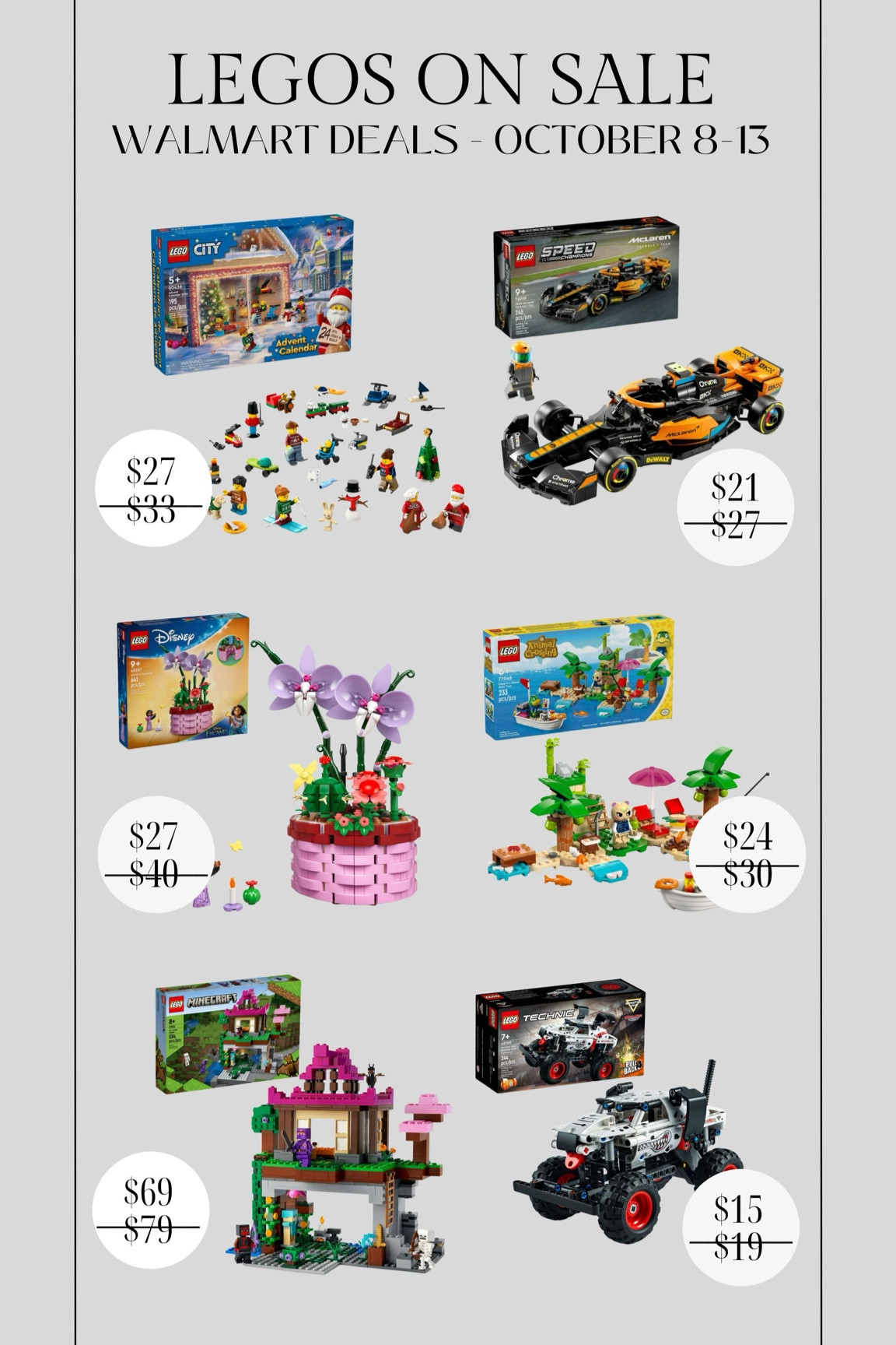 Legos on sale at Walmart! Now’s the time to stock up for Christmas gifts while they’re on sale 🎄 

@walmart #WalmartPartner #WalmartDeals

Lego sale, kids Christmas gift, boys Christmas gift, girls Christmas gift, tween girl Christmas gift, tween boy Christmas gift, advent calendar sale, lego advent calendar, lego Minecraft, Walmart finds, Christine Andrew 

#LTKGiftGuide #LTKKids #LTKSaleAlert