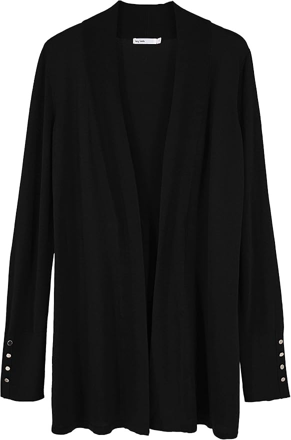 Spicy Sandia Women's Open Front Lightweight Knit Cardigans Long Sleeve Sweater Black at Amazon Wo... | Amazon (US)