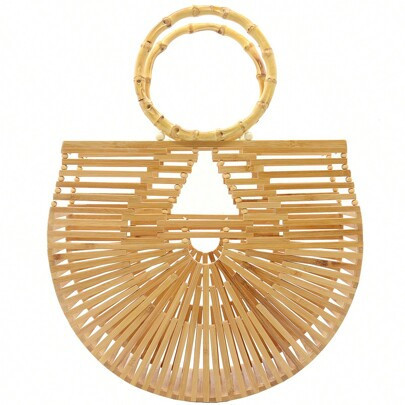 Womens Bamboo Handbags Handmade Purses Tote Bag | SHEIN