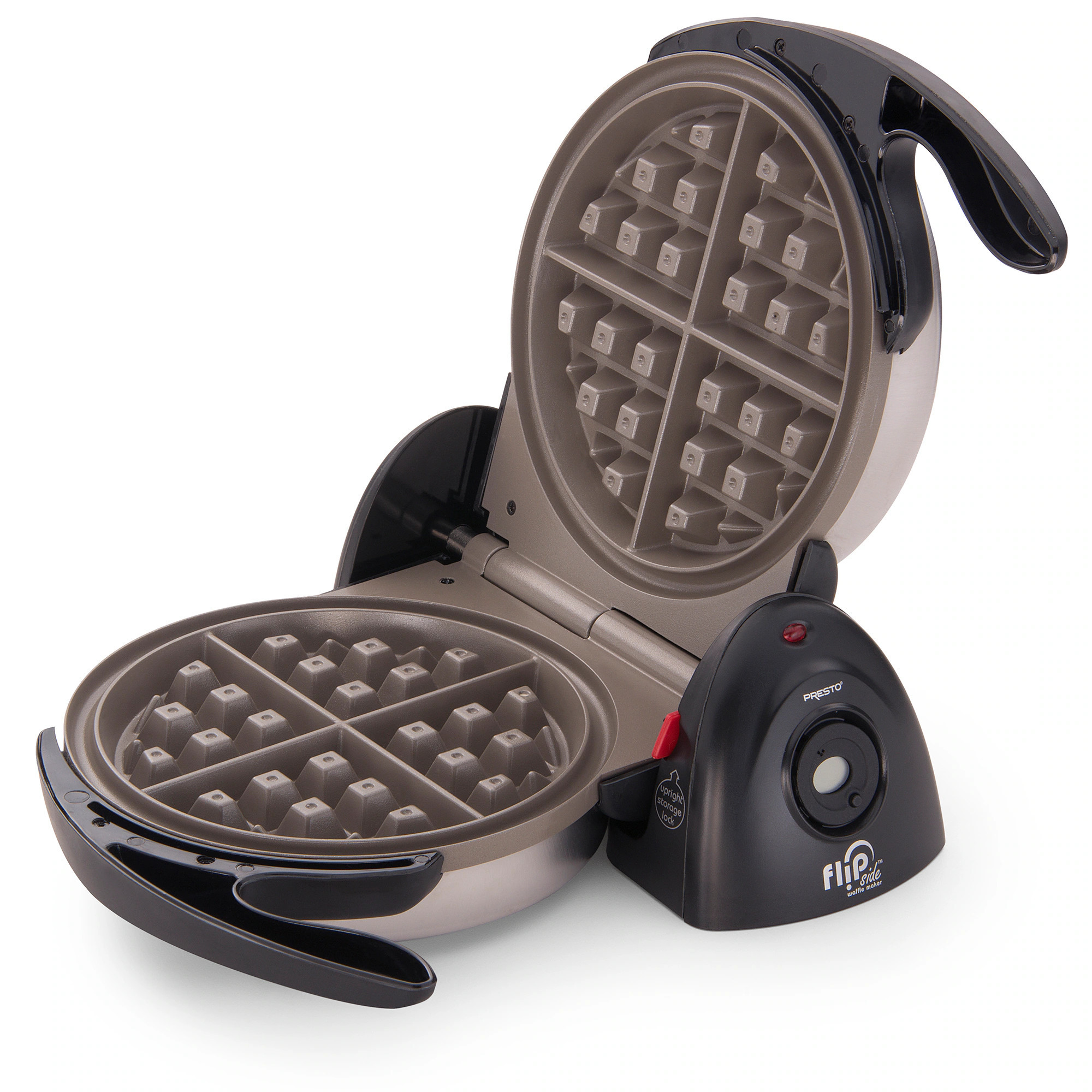 Presto FlipSide Belgian Waffle Maker, Ceramic Kitchen Appliance, 7 Inch, Black | 414857 | Lowe's