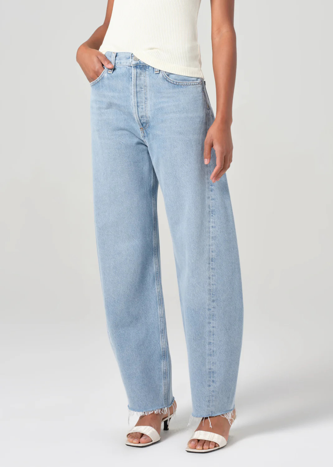 Luna High Rise Pieced Taper in Void | AGOLDE