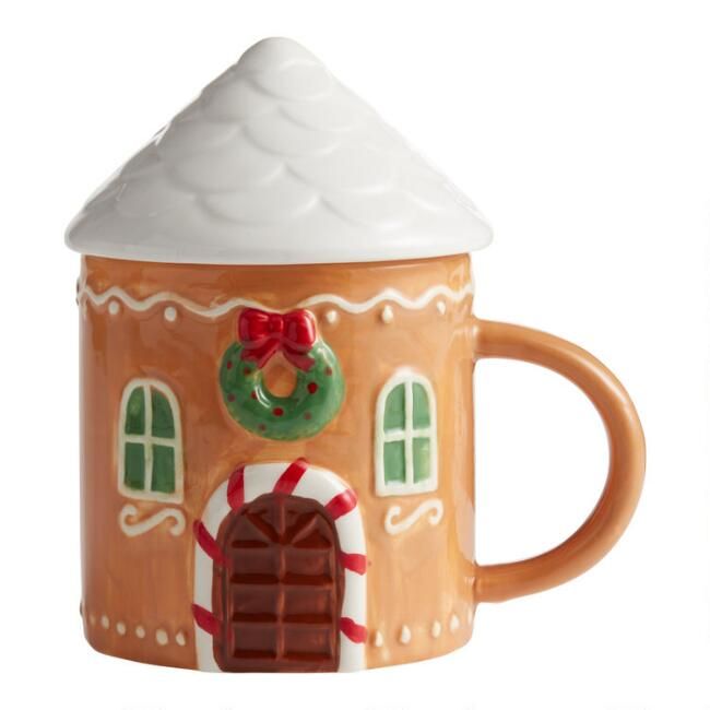 Gingerbread House Figural Lidded Mug | World Market