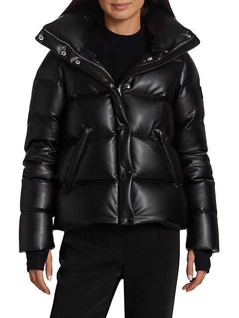 Sam. Isabel Vegan Leather Down Puffer Jacket | Saks Fifth Avenue