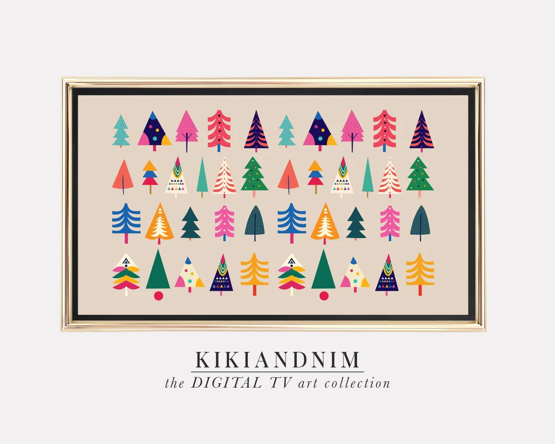 samsung frame tv art christmas | bright samsung art tv | winter frame tv art | kids tv art | digi... | Etsy (US)