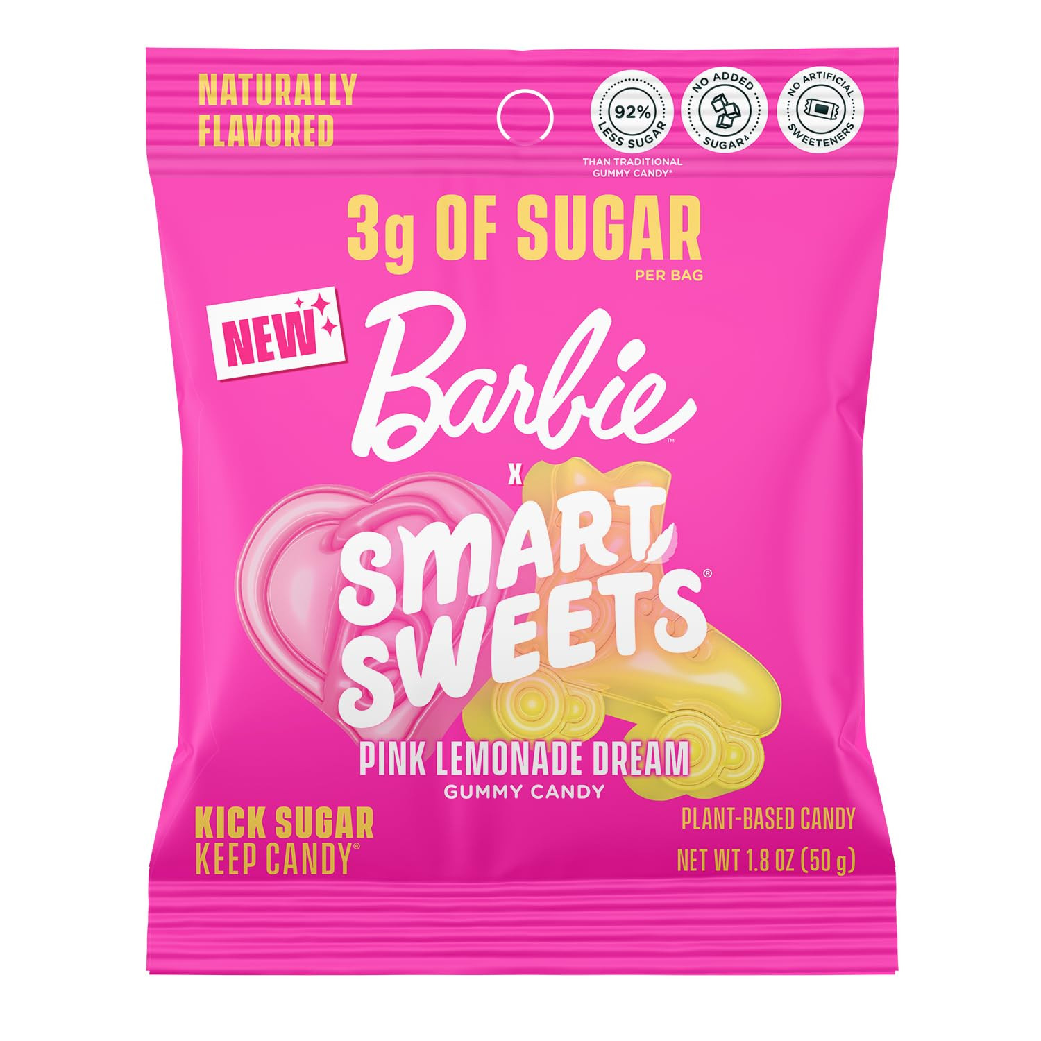 SmartSweets Barbie Pink Lemonade Dream Gummy Candy: 1.8oz (Pack of 14), Gummy Candy with Low Suga... | Amazon (US)
