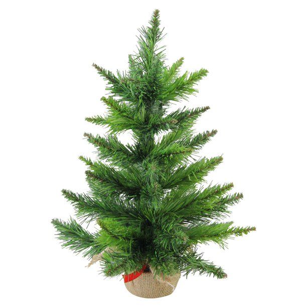 Mini Balsam Pine Christmas Tree in Burlap Base - Walmart.com | Walmart (US)