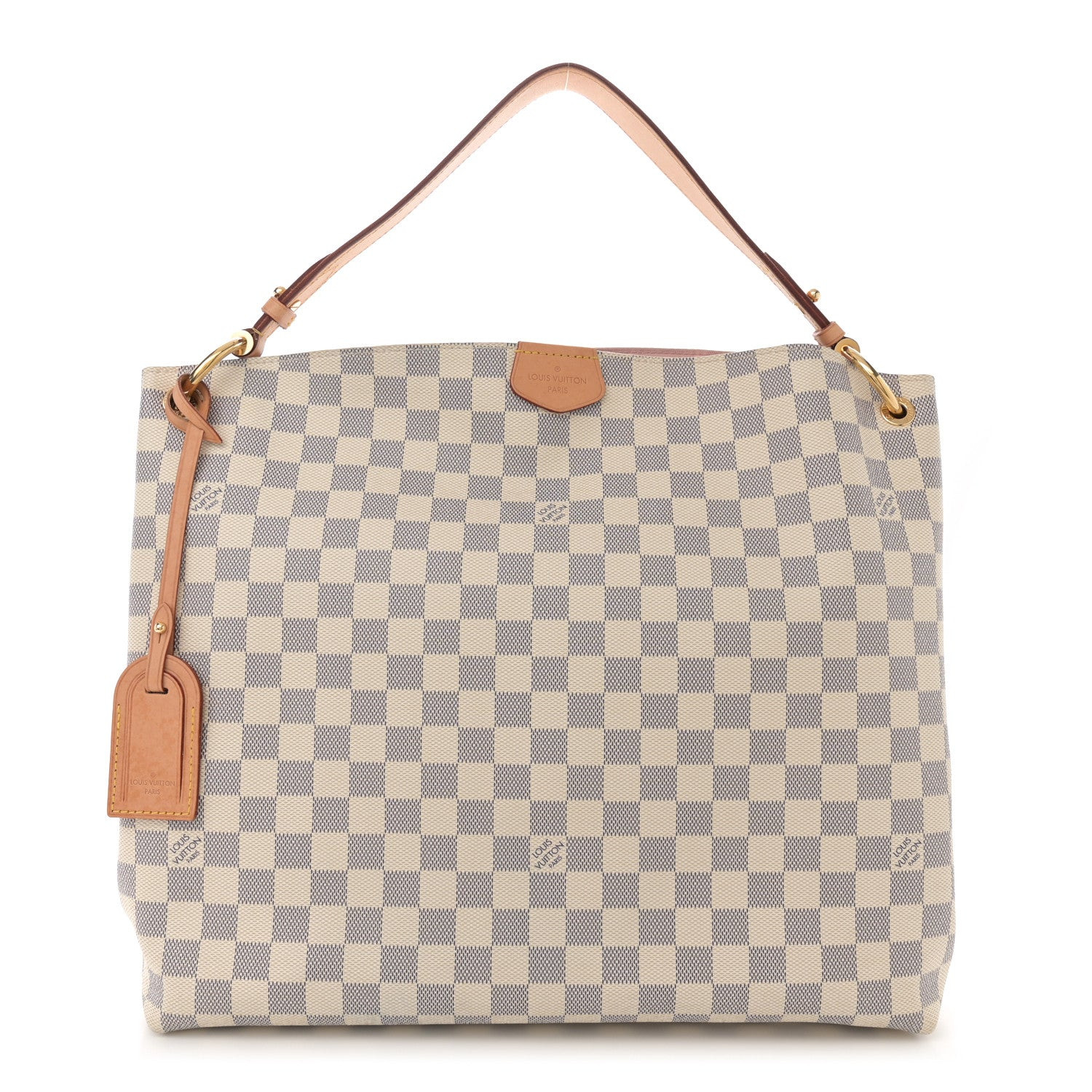 Damier Azur Graceful MM Rose Ballerine | FASHIONPHILE (US)