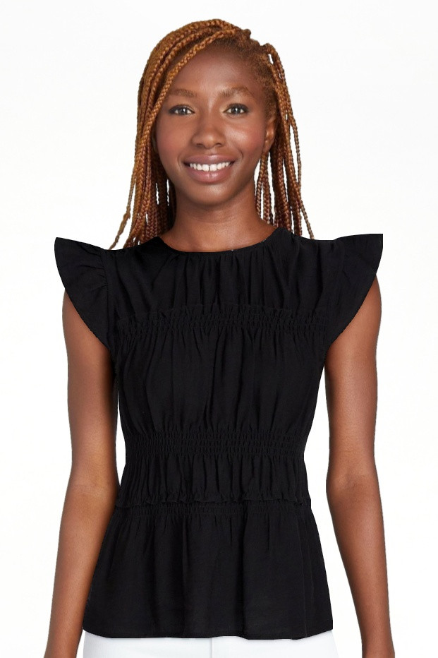 Time and Tru Women's Sleeveless Smocked Femme Top, Sizes XS-XXXL | Walmart (US)