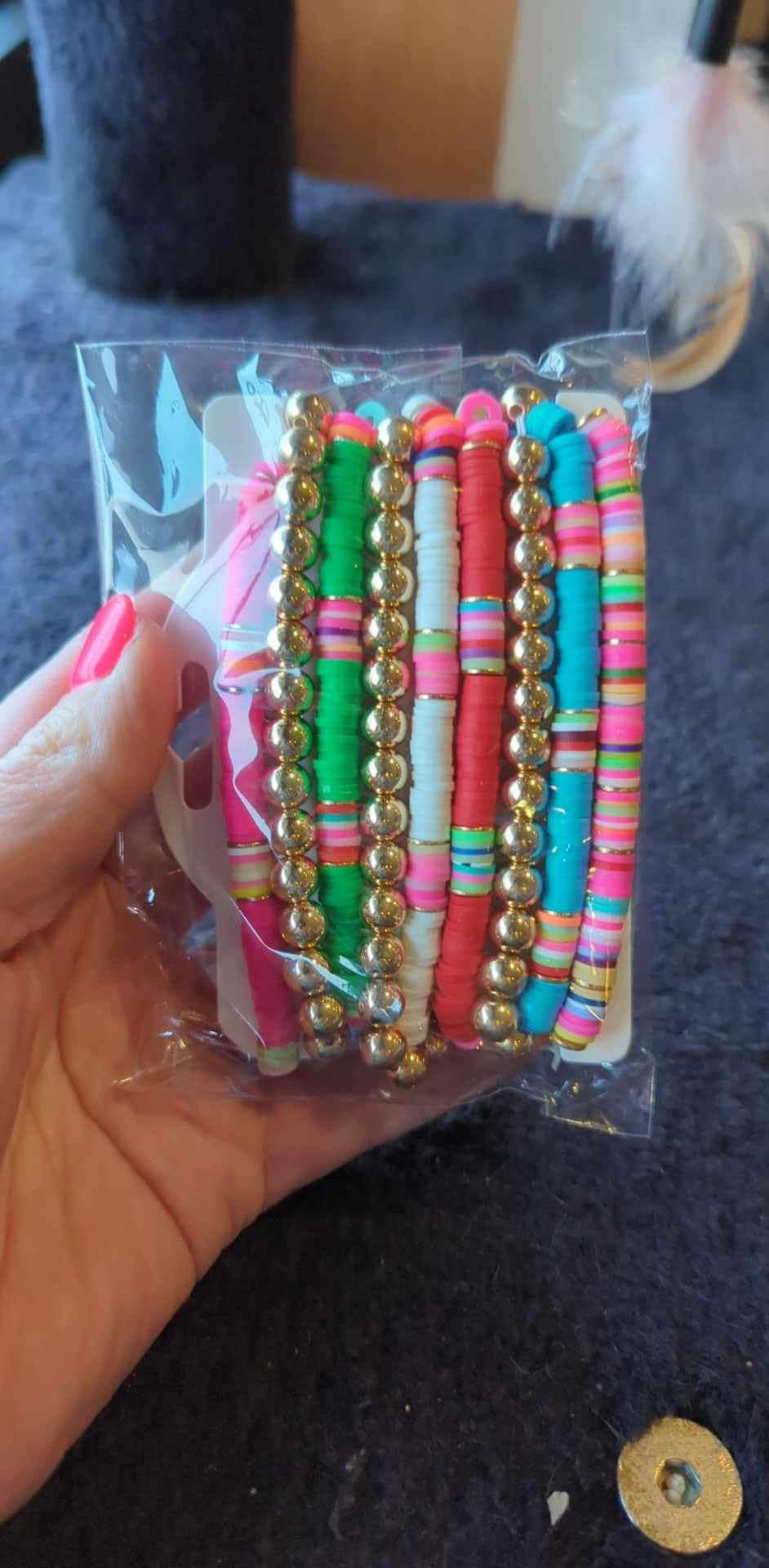 FAERLIIRY Beaded Bracelet Heishi Stretch Bracelets for Woman Preppy Bracelets Summer Beaded Brace... | Amazon (US)