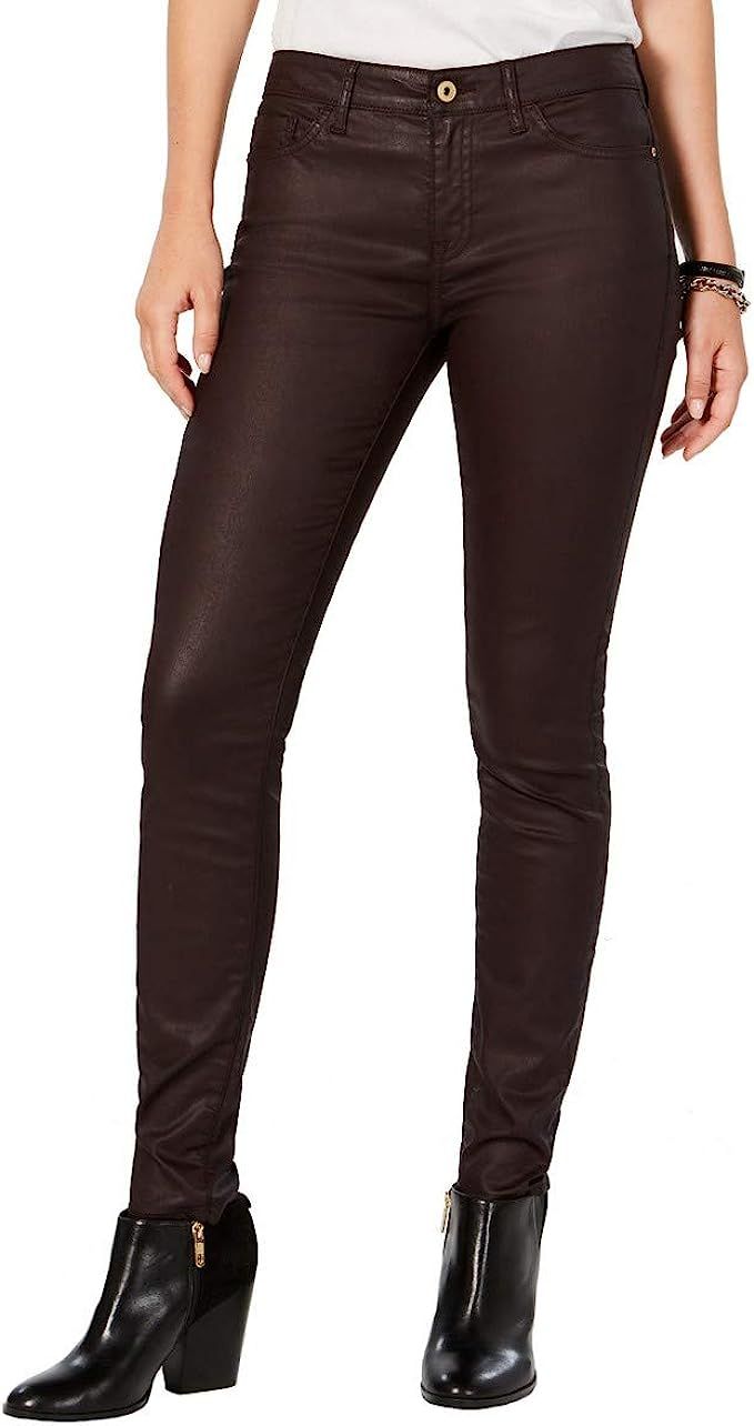TOMMY HILFIGER Women's Greenwich Waxed Slim, Skinny Jeans | Amazon (US)
