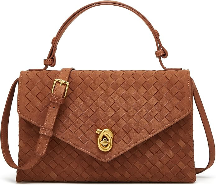 Trendy Woven Evening Clutch Purses Women PU Leather Evening Handbags Underarm Shoulder Crossbody ... | Amazon (US)