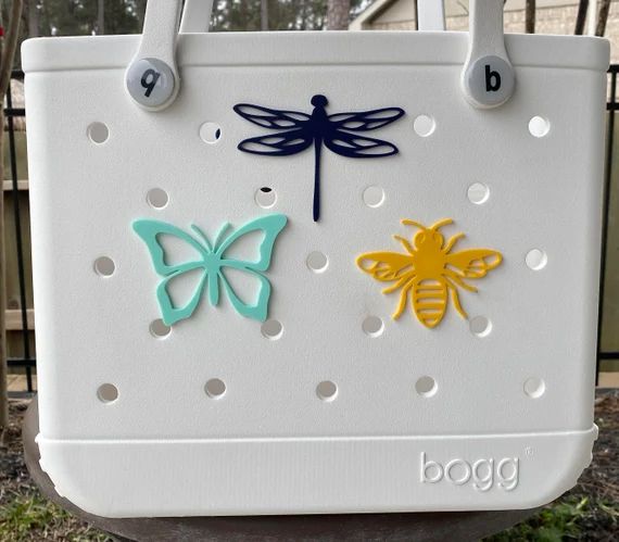 Bogg Bag Dragonfly Butterfly and Bee Charms Bogg Bag | Etsy | Etsy (US)