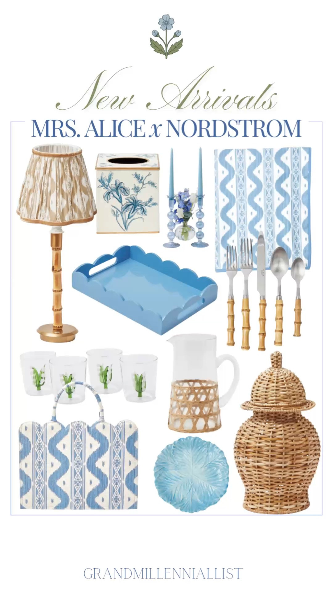 NEW Mrs. Alice x Nordstrom 

Preppy home traditional home grandmillennial home decor 

#LTKHome
