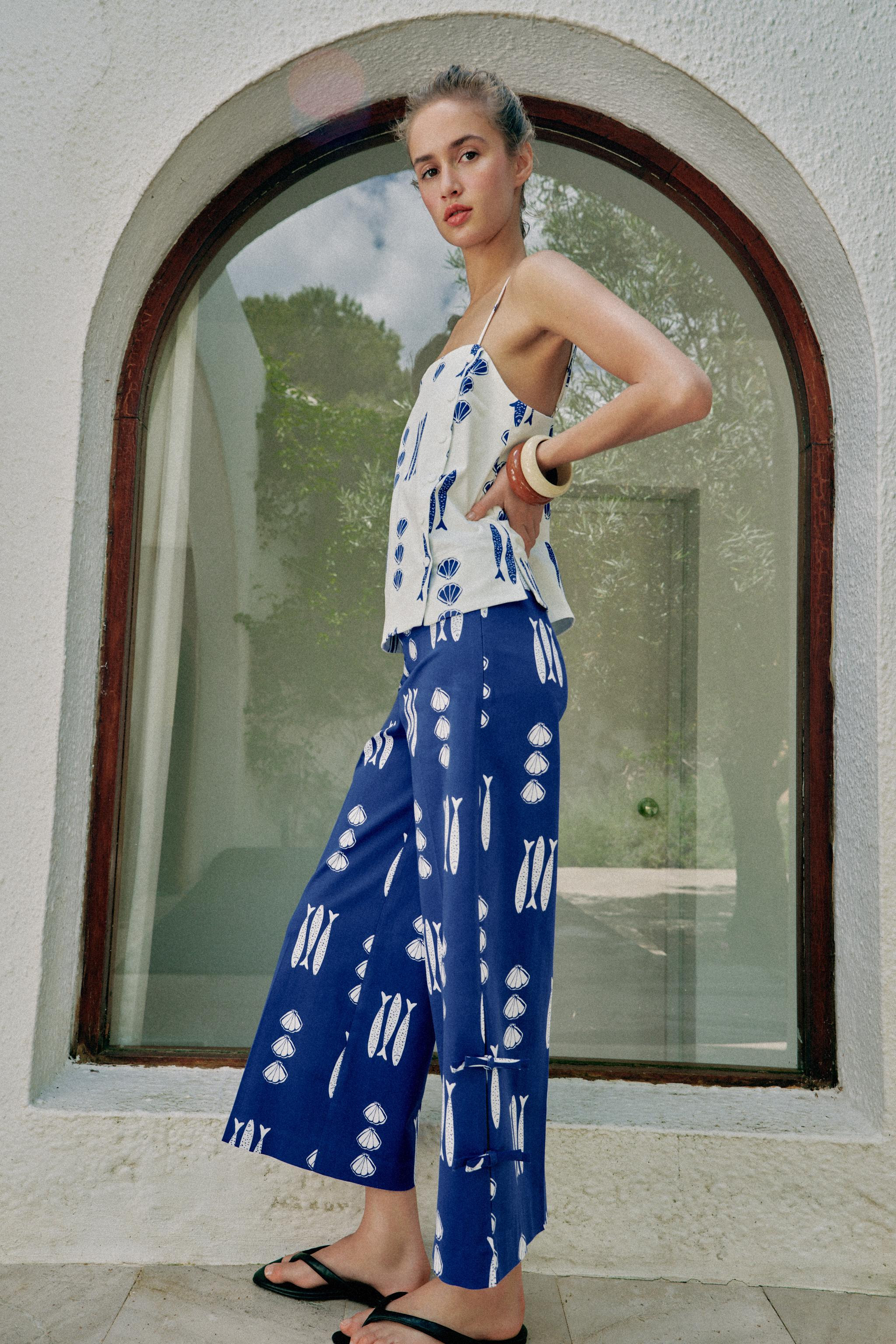 PRINTED TIE CULOTTES | Zara US