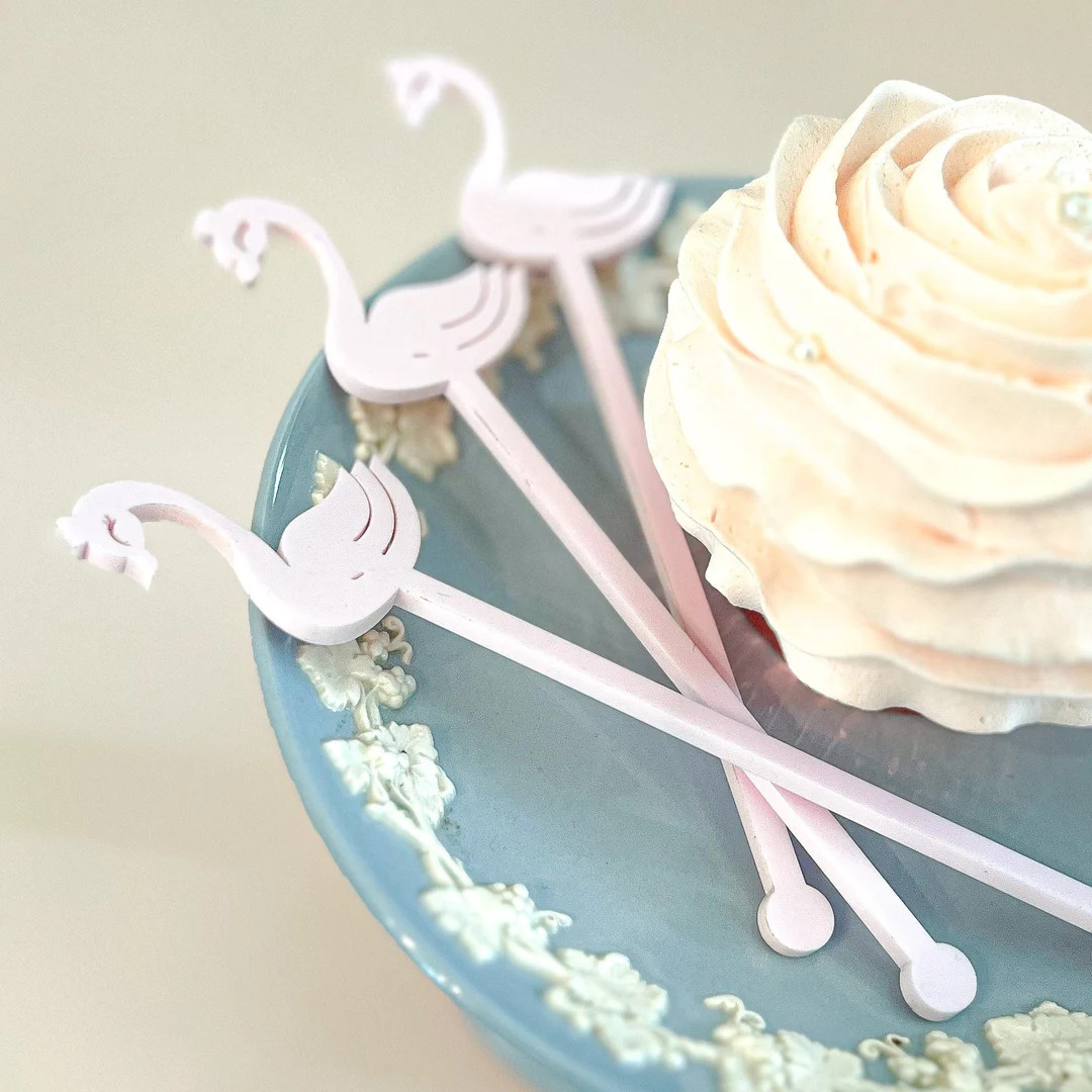 Swan drink stirrers for girl baby shower - cocktail stirrers - acrylic stir sticks - swizzle stic... | Etsy (US)