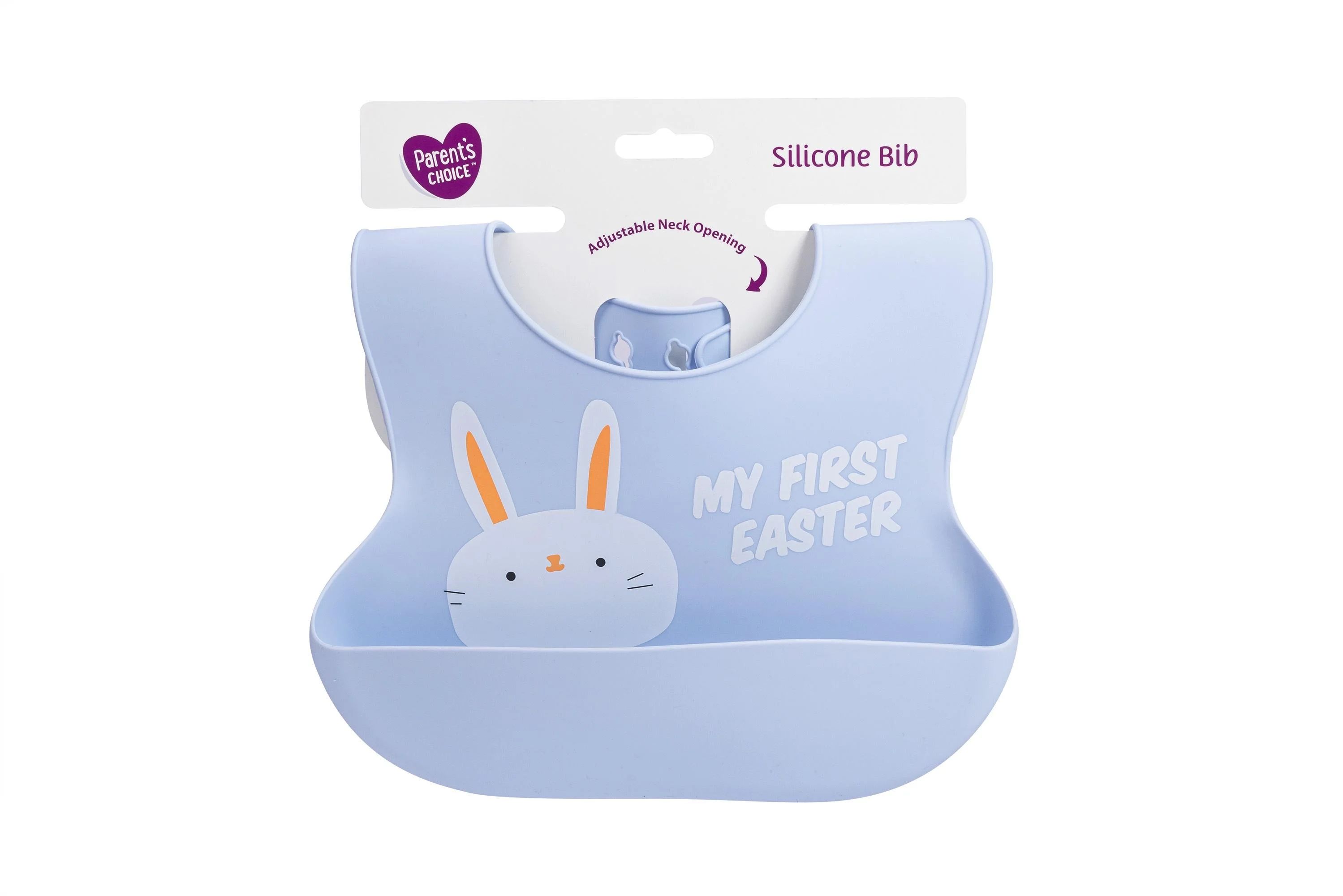 Parent's Choice Easter Silicon Bib, Blue, Unisex, for 0M+ Babies | Walmart (US)