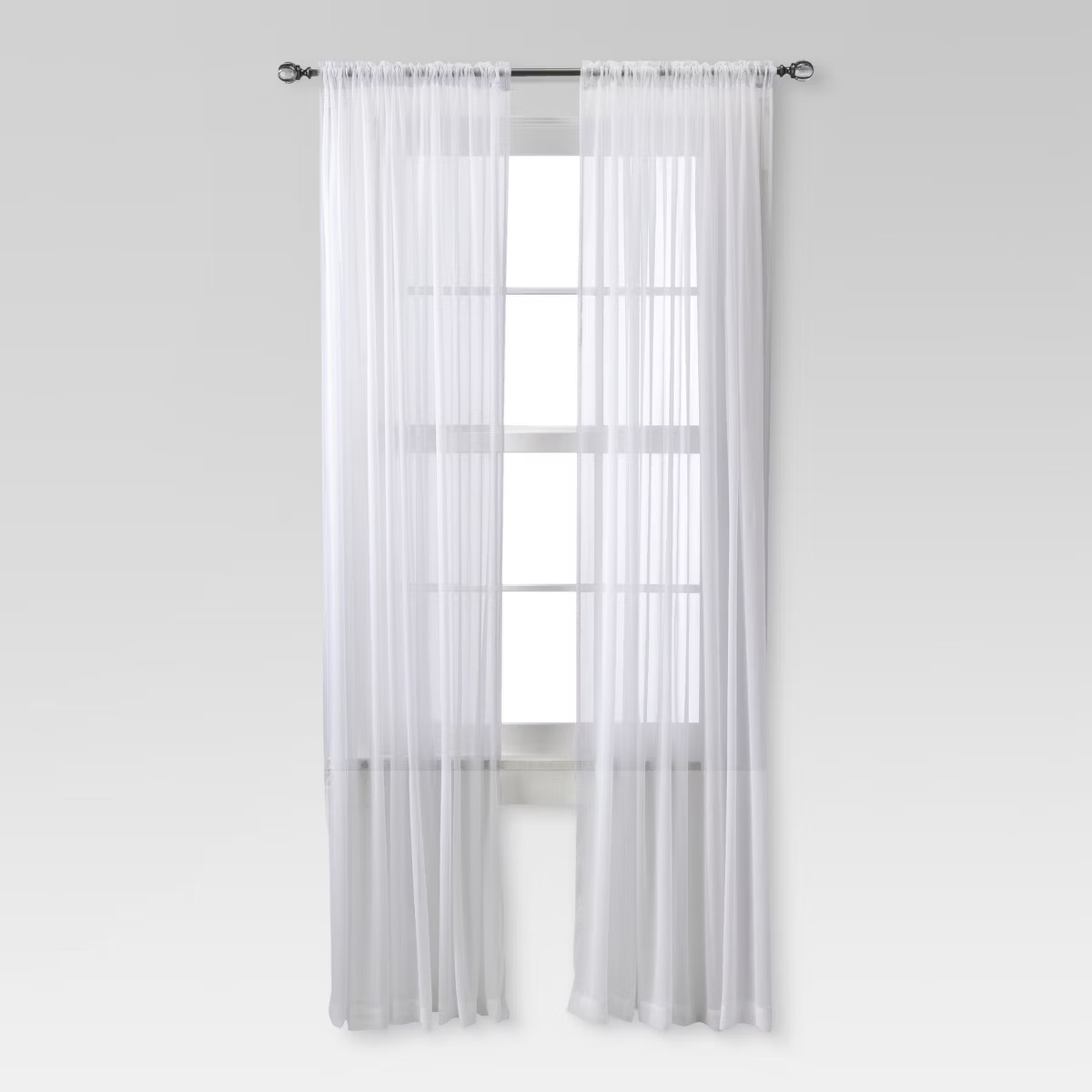 1pc 52"x84" Sheer Chiffon Curtain Panel White - Threshold™ | Target