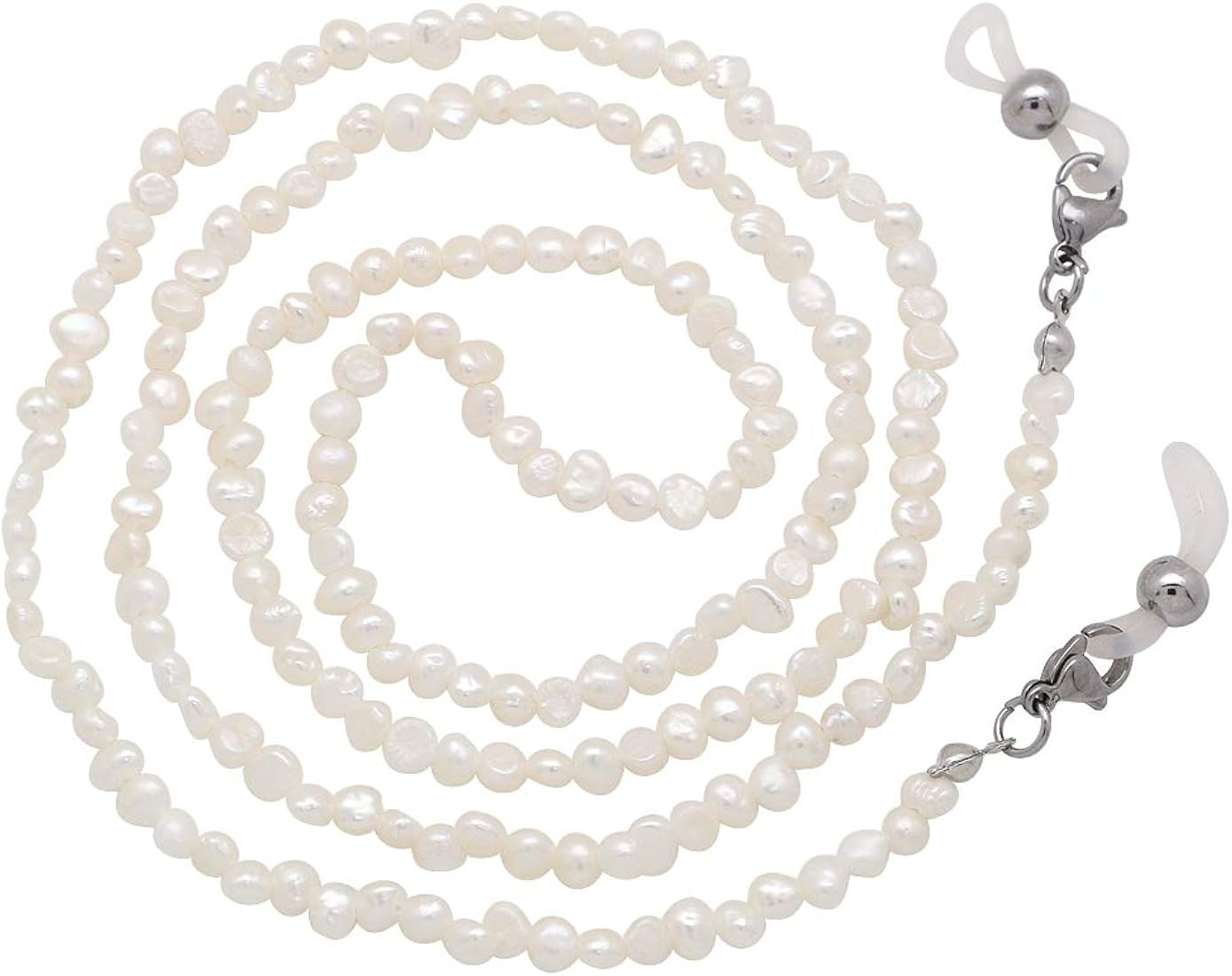KAI Top Mask Lanyard Chain Face Mask Holder Chain Freshwater Pearl Eyeglasses Chain Sunglasses Ch... | Amazon (US)