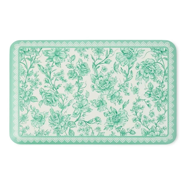 The Pioneer Woman Agatha Comfort Kitchen Mat, Green, 20" x 30" | Walmart (US)
