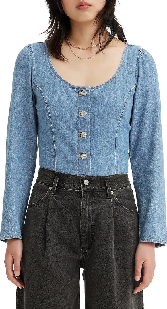 Levi's® Daryn Denim Corset Top | Nordstromrack | Nordstrom Rack
