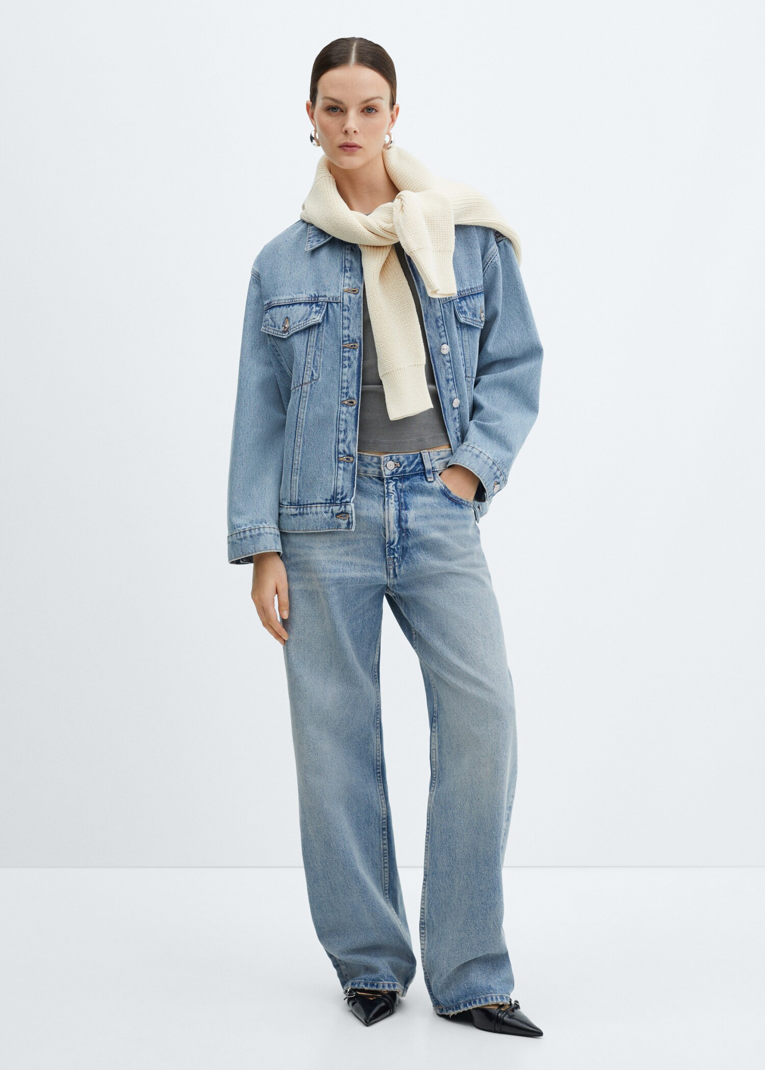 Oversize denim jacket | MANGO (US)