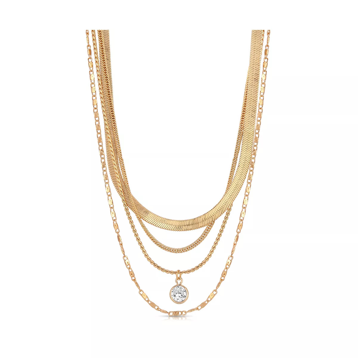 All the Chains Layered Necklace - Ettika Gold | Target