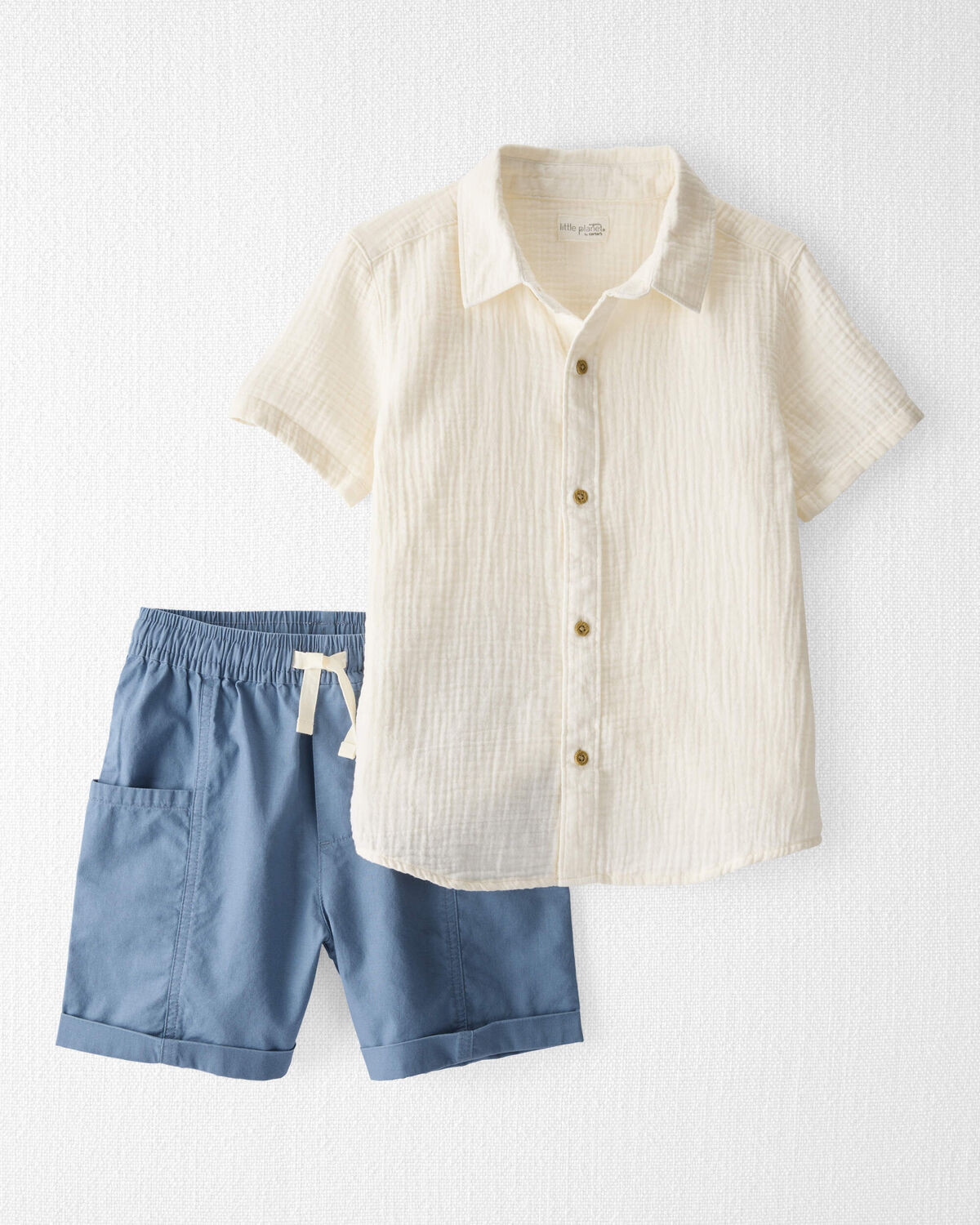 Kid 2-Piece Shorts Set Made with Organic Cotton - Little Planet | Carter's | Carter's Inc