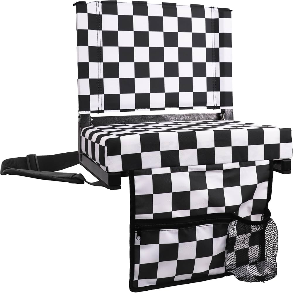 SPORT BEATS Stadium Seats with Back Support Bleacher Chairs with Back and Cushion Thick Padded Bl... | Amazon (US)