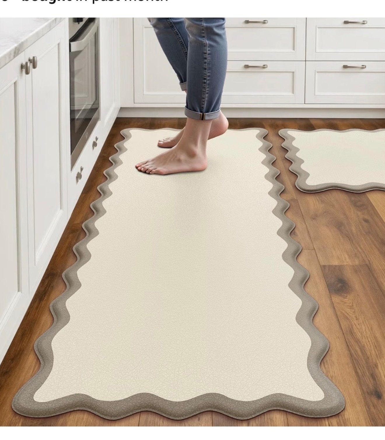 Arenarug Scalloped Kitchen Mats for Floor, Khaki Kitchen Rugs Set of 2
17.3" x 30"+17.3" x 47", Two-Tone Style, Cushioned Comfort, Anti-Fatigue Support, Waterproof, Wipe-Clean, Non-Slip Stability

#LTKHome #LTKActive #LTKmomlife